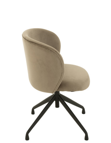 Chaise pivotante / relevable  en velours gris foncé