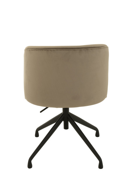 Chaise pivotante / relevable  en velours gris foncé Chaise pivotante / relevable  en velours gris foncé