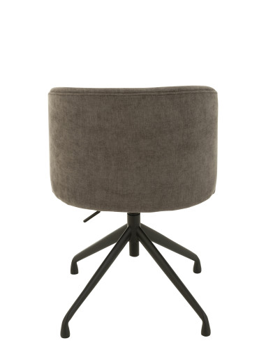 Chaise Pivotante Tissu Gris Foncé Relevable/Baissable