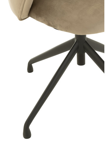 Chaise pivotante / relevable  en velours gris foncé