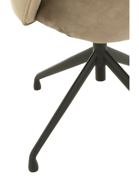 Chaise pivotante / relevable  en velours gris foncé Chaise pivotante / relevable  en velours gris foncé