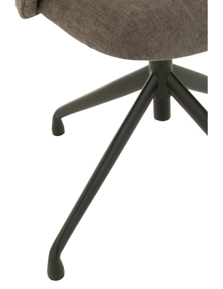 Chaise Pivotante Tissu Gris Foncé Relevable/Baissable Chaise Pivotante Tissu Gris Foncé Relevable/Baissable