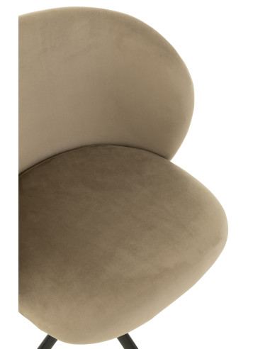 Chaise pivotante / relevable  en velours gris foncé
