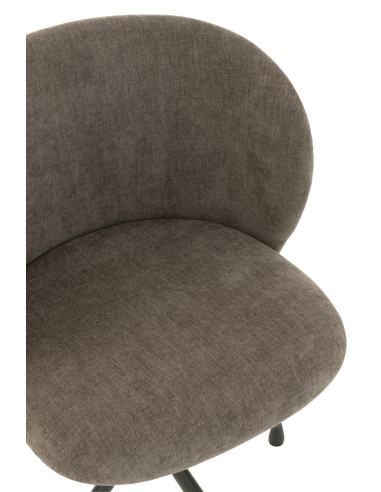 Chaise Pivotante Tissu Gris Foncé Relevable/Baissable