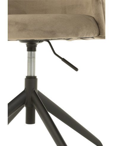 Chaise pivotante / relevable  en velours gris foncé