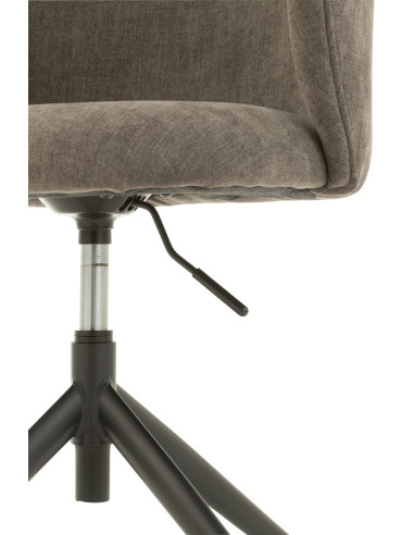Chaise Pivotante Tissu Gris Foncé Relevable/Baissable