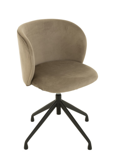 Chaise pivotante / relevable  en velours gris foncé