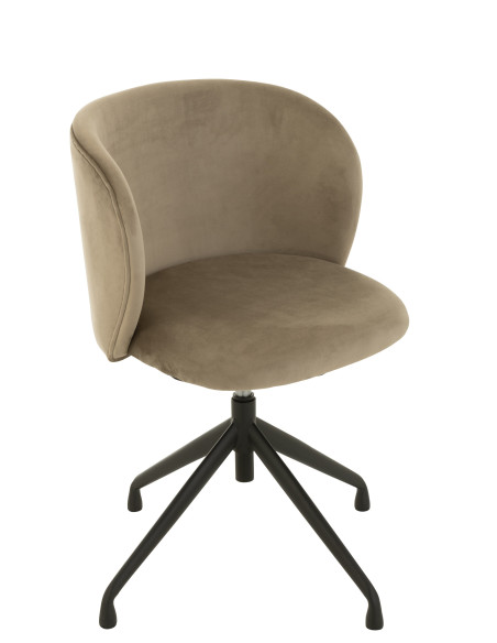 Chaise pivotante / relevable  en velours gris foncé Chaise pivotante / relevable  en velours gris foncé