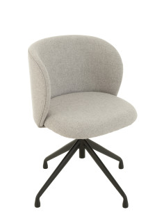 Chaise Pivotante/Relevable en Lin Gris
