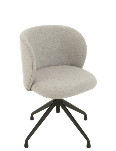 Chaise Pivotante/Relevable en Lin Gris Chaise Pivotante/Relevable en Lin Gris