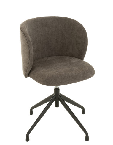 Chaise Pivotante Tissu Gris Foncé Relevable/Baissable