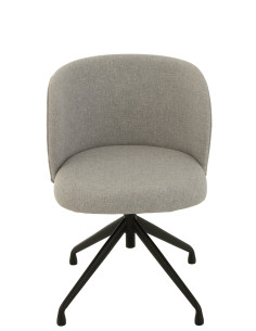 Chaise Pivotante/Relevable en Lin Gris 2