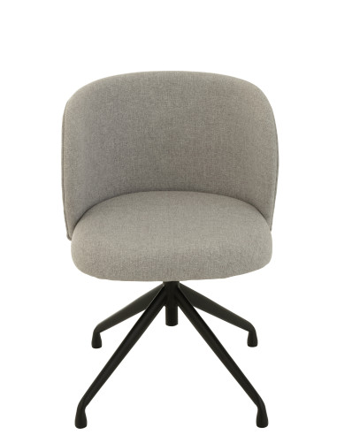 Chaise Pivotante/Relevable en Lin Gris