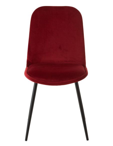Chaise Claire en métal/textile bordeaux Chaise Claire en métal/textile bordeaux