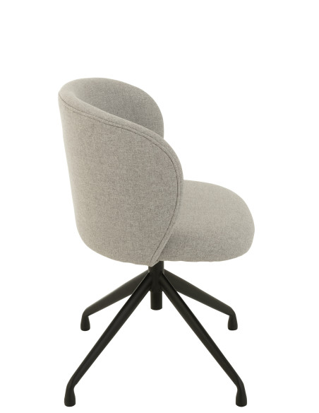 Chaise Pivotante/Relevable en Lin Gris Chaise Pivotante/Relevable en Lin Gris