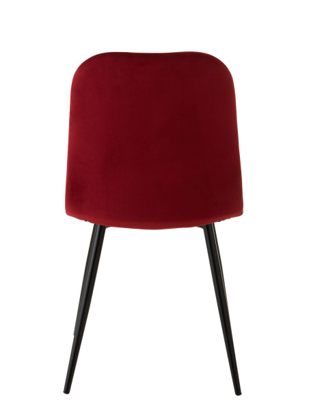 Chaise Claire en métal/textile bordeaux Chaise Claire en métal/textile bordeaux