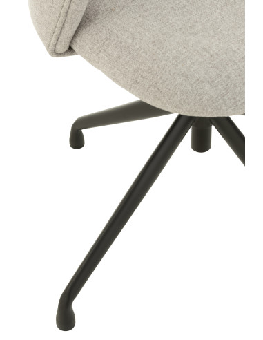 Chaise Pivotante/Relevable en Lin Gris