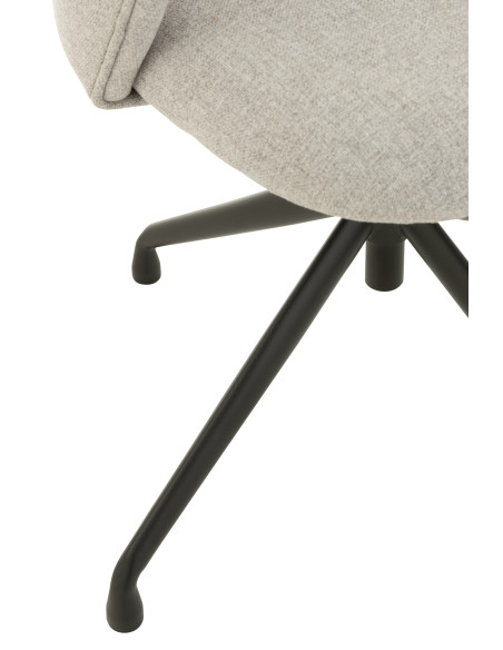 Chaise Pivotante/Relevable en Lin Gris Chaise Pivotante/Relevable en Lin Gris