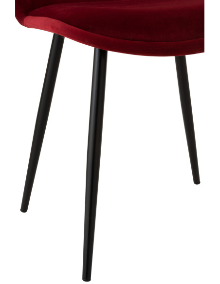 Chaise Claire en métal/textile bordeaux Chaise Claire en métal/textile bordeaux