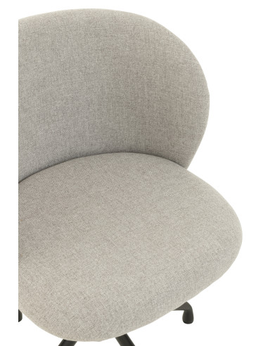 Chaise Pivotante/Relevable en Lin Gris