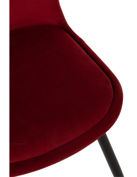 Chaise Claire en métal/textile bordeaux Chaise Claire en métal/textile bordeaux