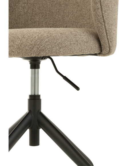 Chaise Pivotante/Relevable en Lin Marron Foncé/Beige Chaise Pivotante/Relevable en Lin Marron Foncé/Beige