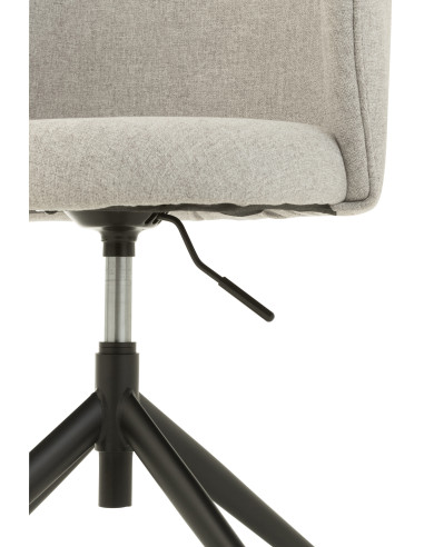 Chaise Pivotante/Relevable en Lin Gris
