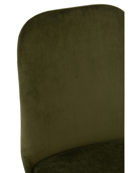 Chaise Claire en métal/textile vert