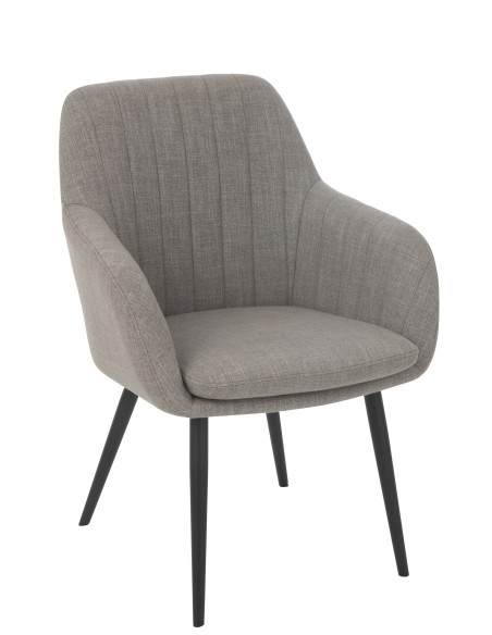 Chaise Miles en acier/mousse grise Chaise Miles en acier/mousse grise