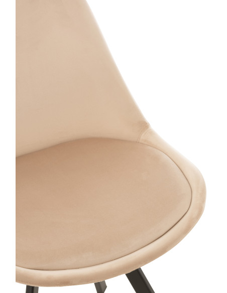 Chaise Hélène en métal/textile beige Chaise Hélène en métal/textile beige