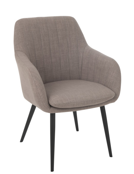 Chaise Miles Acier/Mousse Taupe Chaise Miles Acier/Mousse Taupe