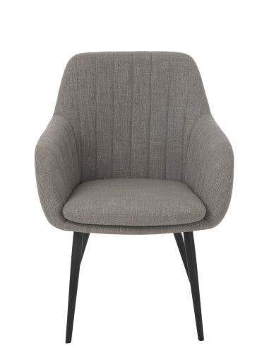 Chaise Miles en acier/mousse grise