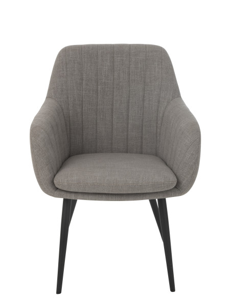 Chaise Miles en acier/mousse grise Chaise Miles en acier/mousse grise