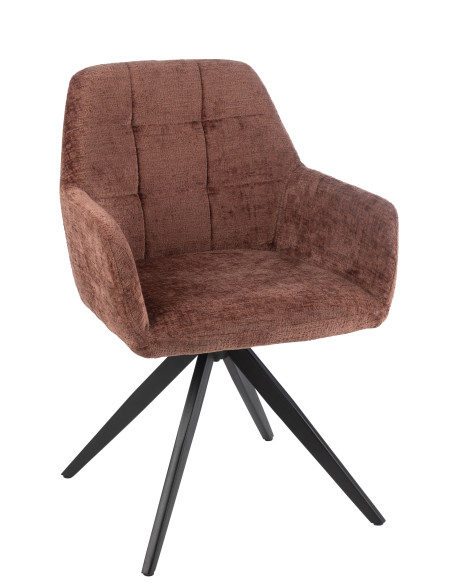 Chaise Louna en fer/acrylique marron Chaise Louna en fer/acrylique marron