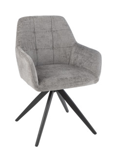 Chaise Louna en fer/acrylique gris