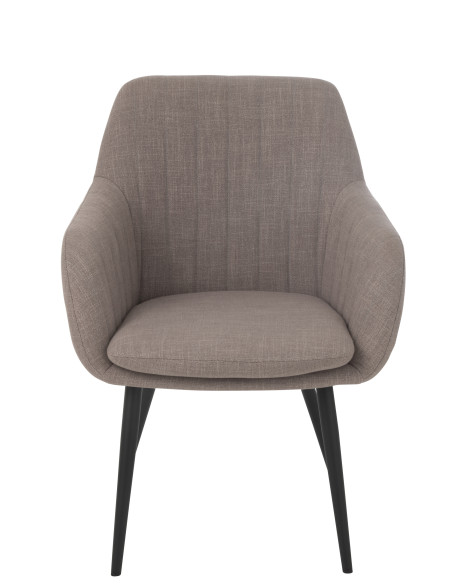 Chaise Miles Acier/Mousse Taupe Chaise Miles Acier/Mousse Taupe