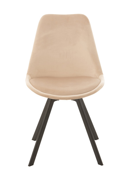 Chaise Hélène en métal/textile beige Chaise Hélène en métal/textile beige