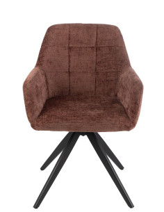 Chaise Louna en fer/acrylique marron 2