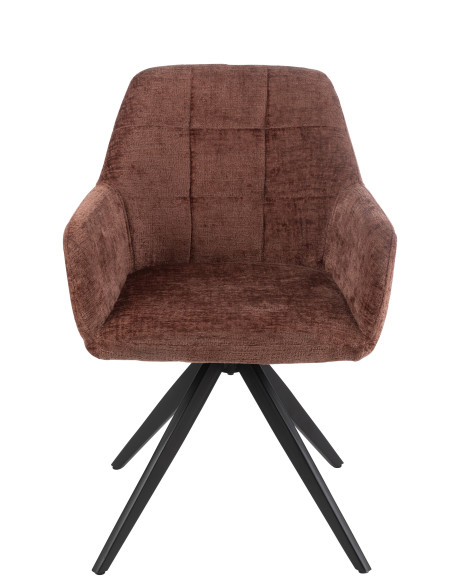 Chaise Louna en fer/acrylique marron Chaise Louna en fer/acrylique marron