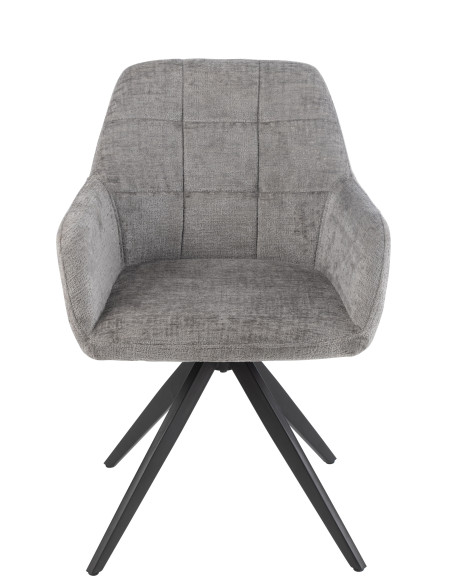 Chaise Louna en fer/acrylique gris Chaise Louna en fer/acrylique gris