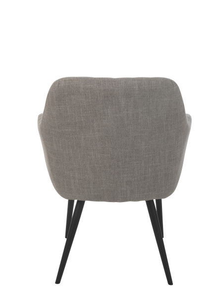 Chaise Miles en acier/mousse grise Chaise Miles en acier/mousse grise