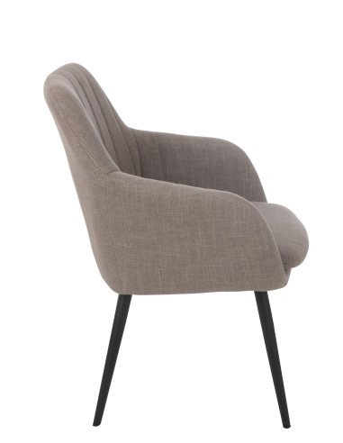 Chaise Miles Acier/Mousse Taupe