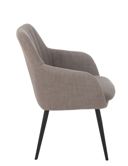 Chaise Miles Acier/Mousse Taupe Chaise Miles Acier/Mousse Taupe