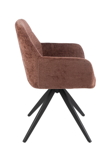 Chaise Louna en fer/acrylique marron Chaise Louna en fer/acrylique marron