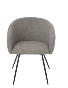 Chaise en acier/mousse gris Pays de Galles 2