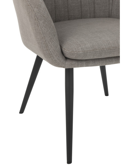 Chaise Miles en acier/mousse grise Chaise Miles en acier/mousse grise