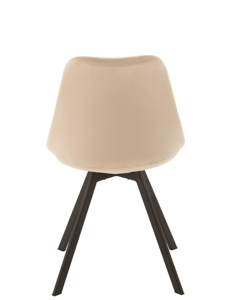 Chaise Hélène en métal/textile beige Chaise Hélène en métal/textile beige