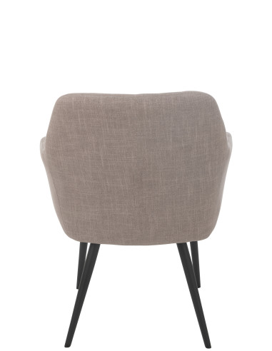 Chaise Miles Acier/Mousse Taupe