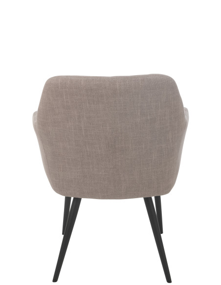 Chaise Miles Acier/Mousse Taupe Chaise Miles Acier/Mousse Taupe