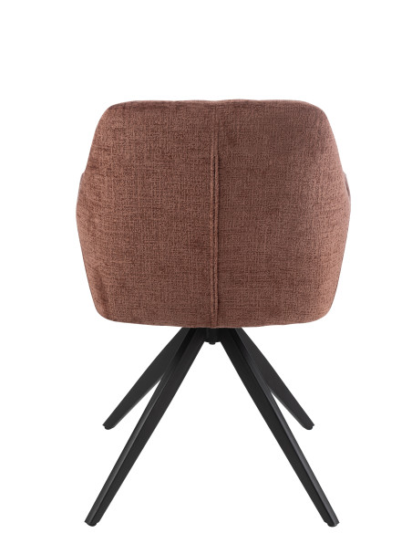 Chaise Louna en fer/acrylique marron Chaise Louna en fer/acrylique marron